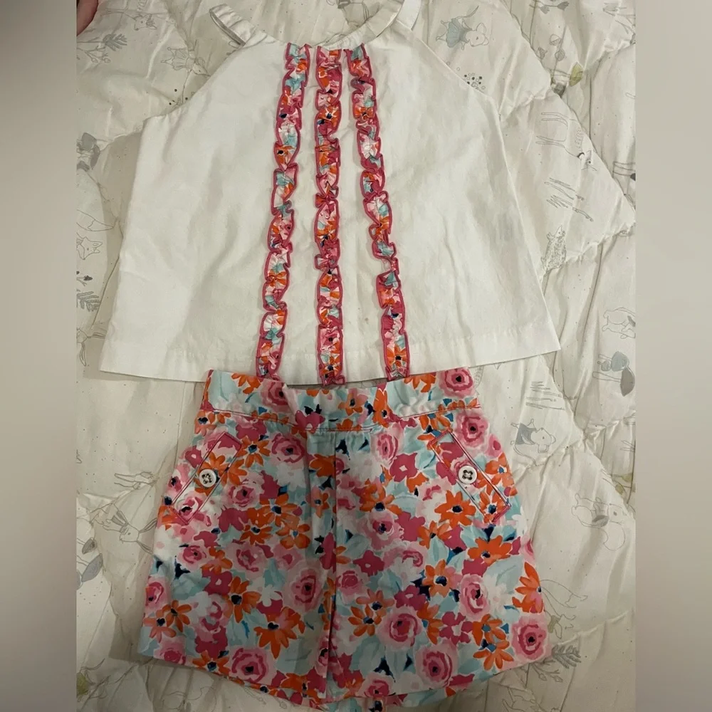 Janie and Jack Floral Tank with Shorts